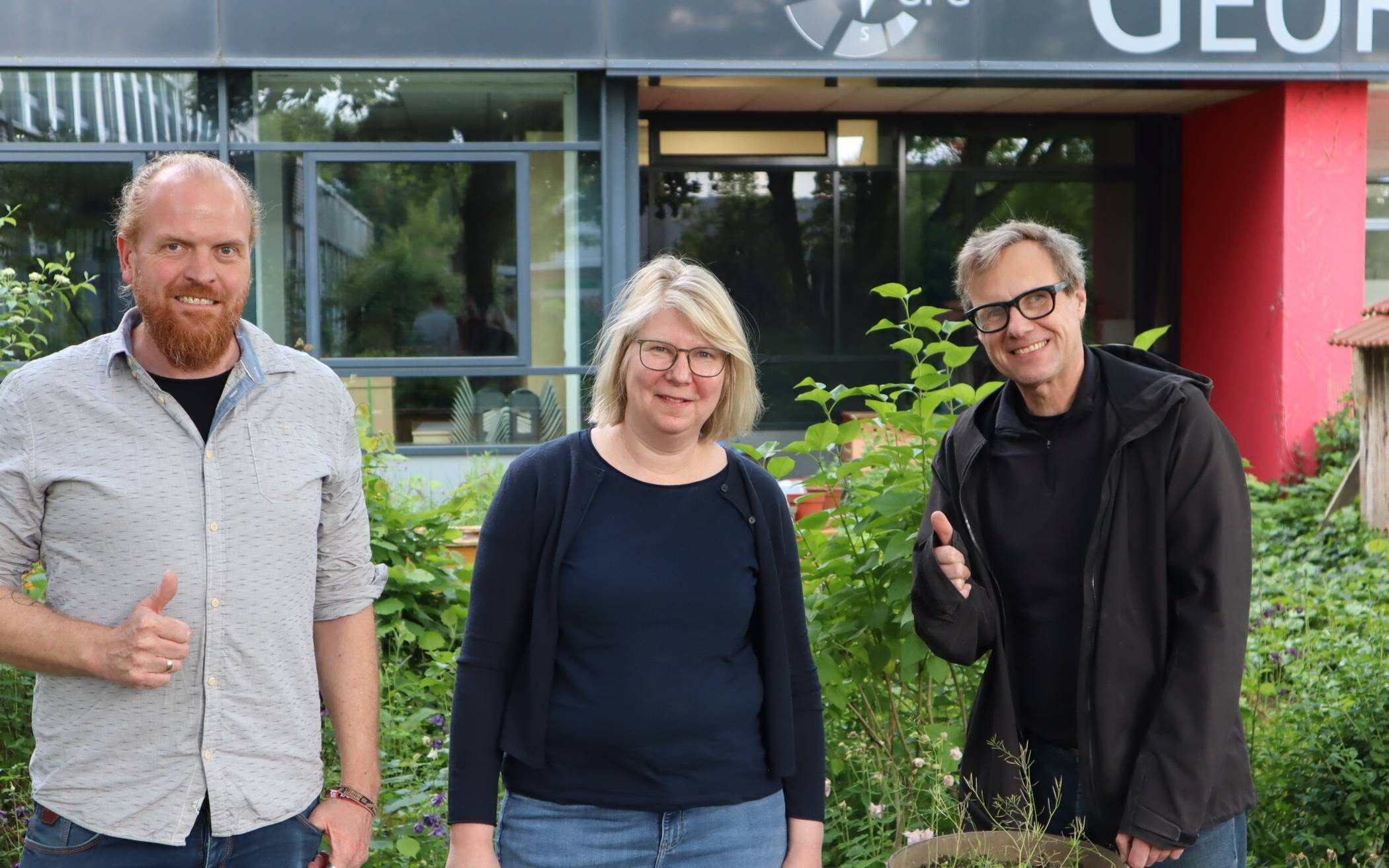 Norbert Kouker (GFG-Gymnasium) sowie Kirsten Matthes