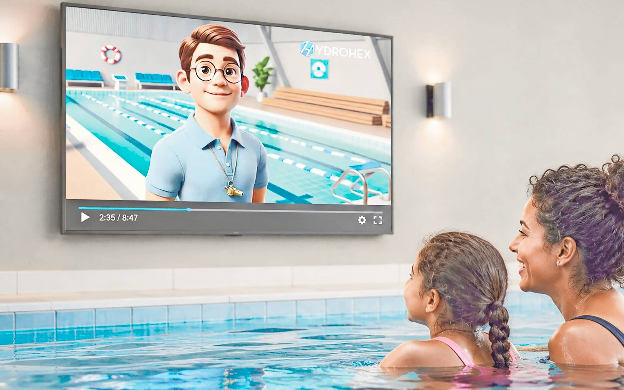 Die NEW bietet ein in Deutschland bislang einzigartiges Angebot: die erste digitale Schwimmschule für Kinder.