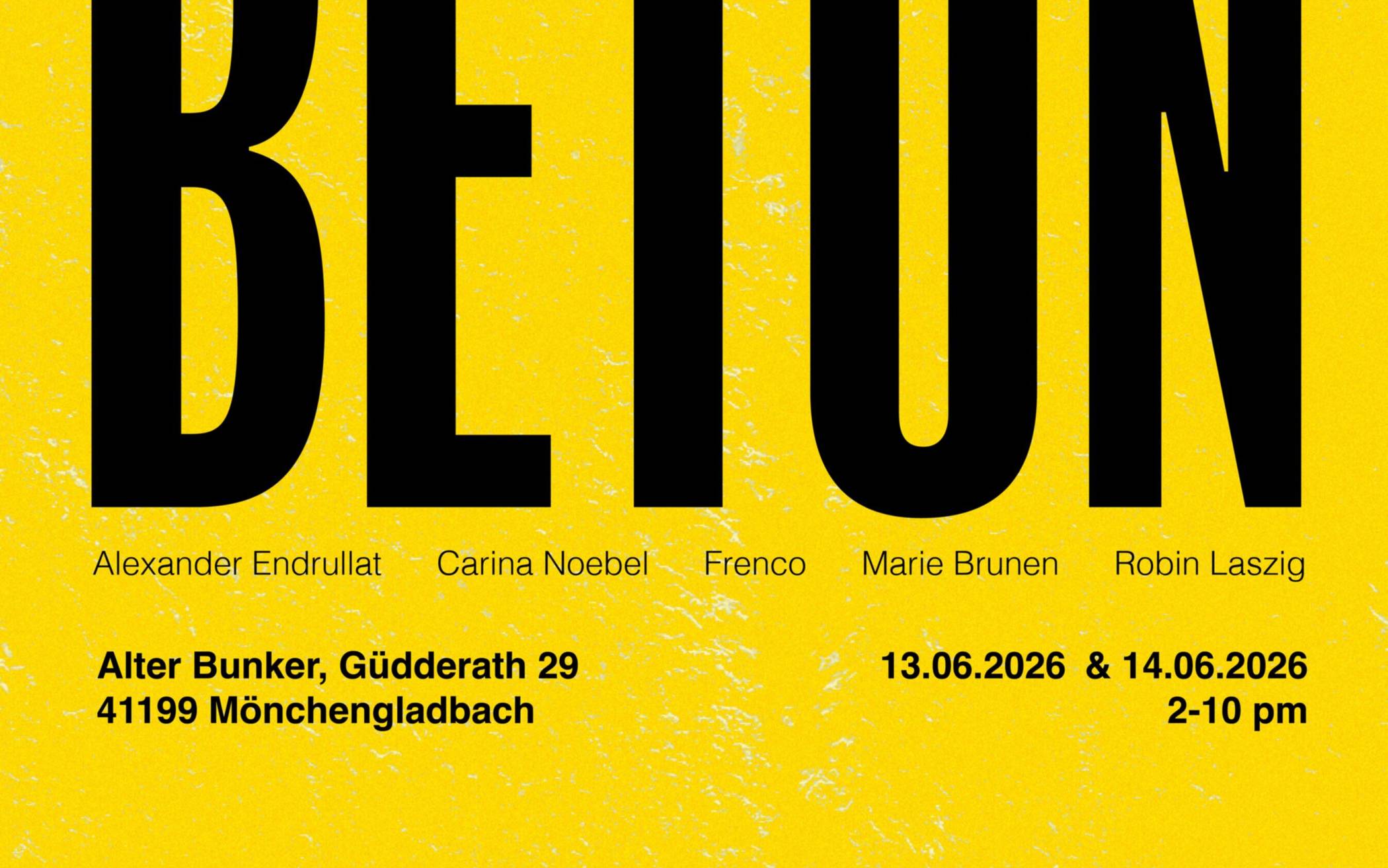 Plakat zur Vernissage und Kunstausstellung „Farbe