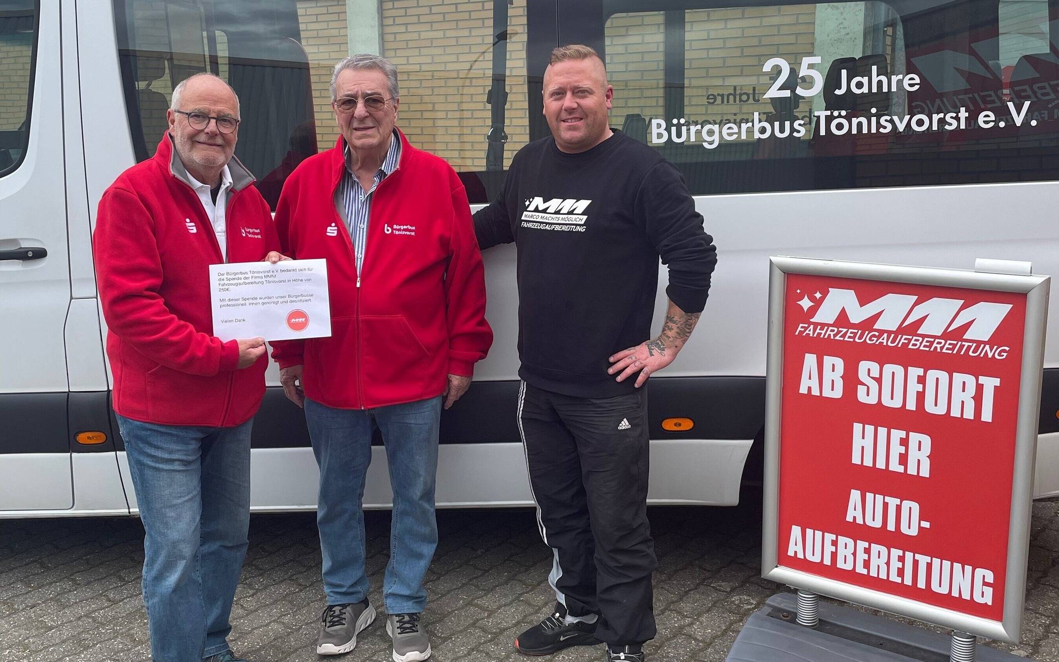Bürgerbus Tönisvorst bedankt sich bei allen Spendern und Sponsoren