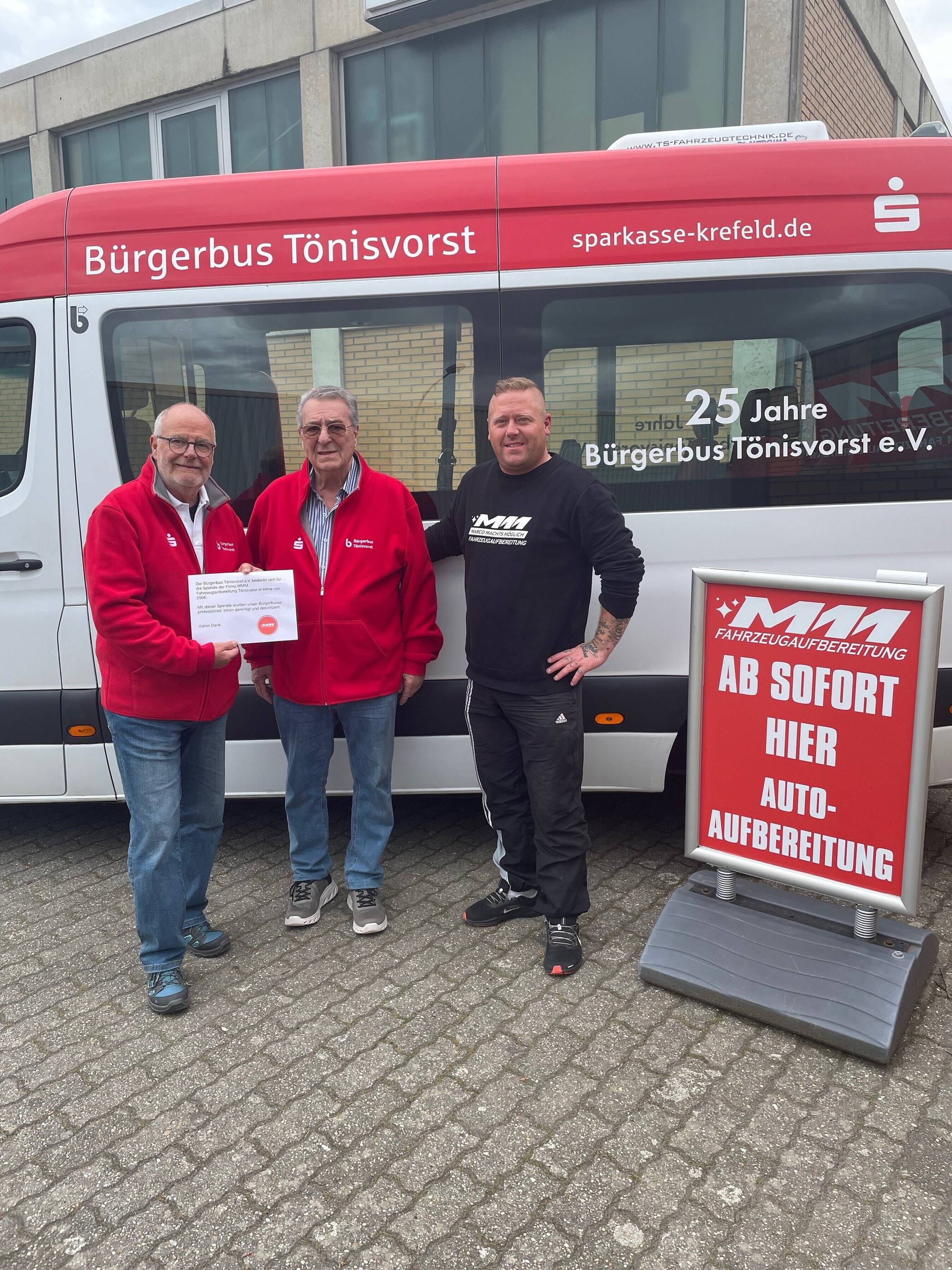 Bürgerbus Tönisvorst bedankt sich für Unterstützung