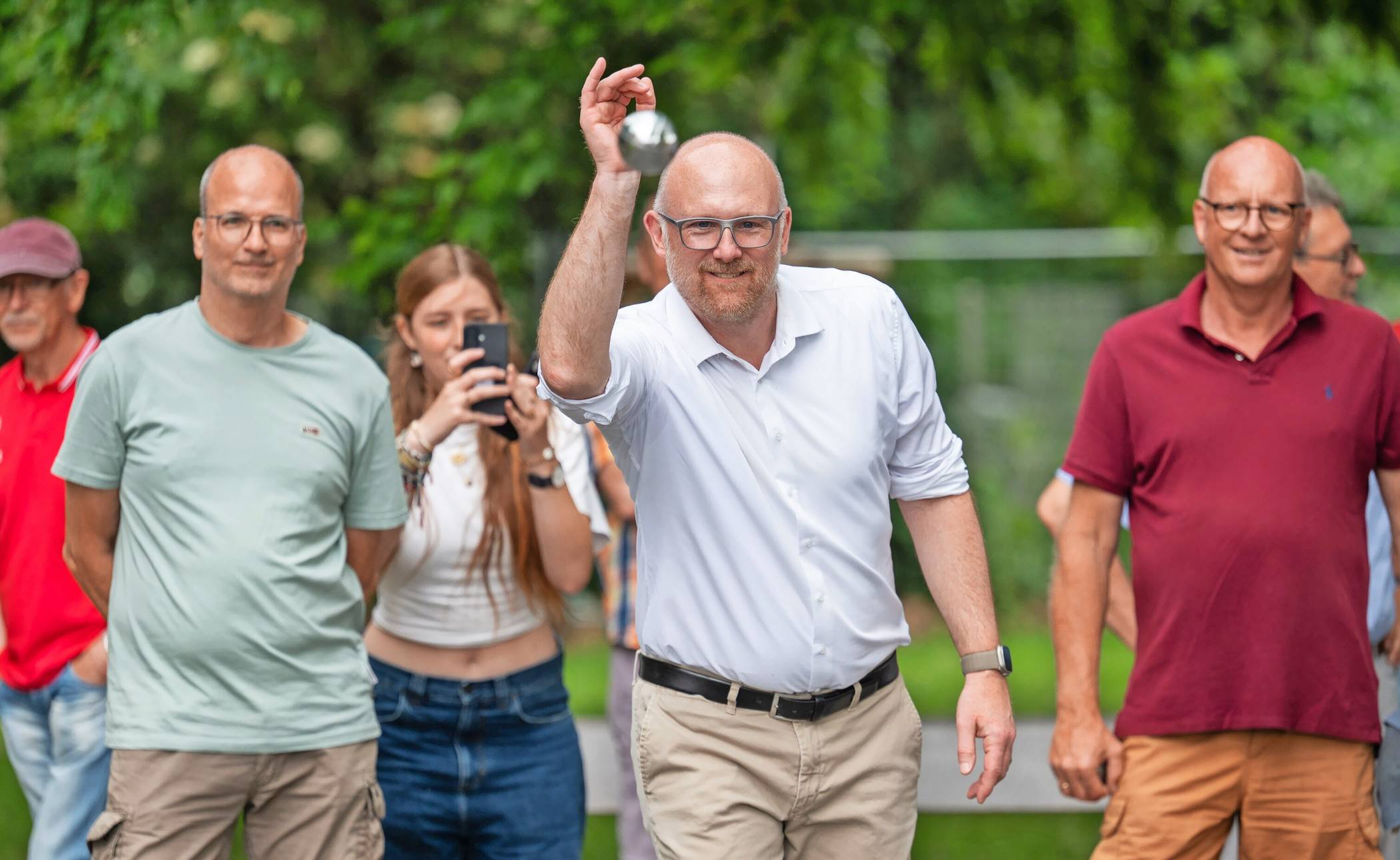 Oberbürgermeister Sören Link bei der Einweihung