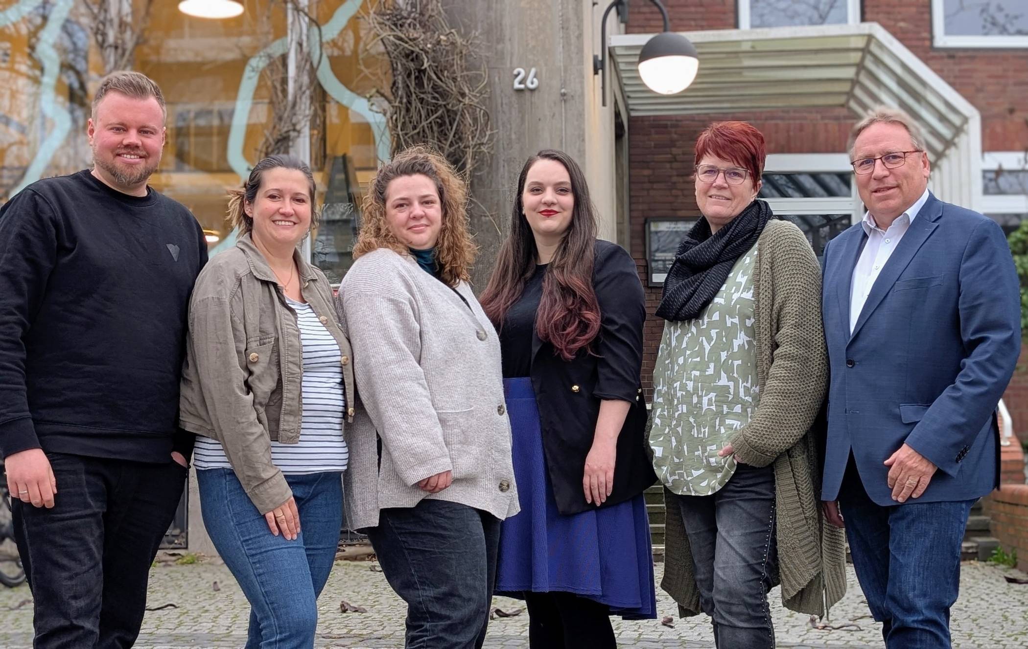  Christian Pelikan (Grüne), Alina Böhme (Grüne), Leona Ernst (Linke), Diane Vormann (Linke), Elke Buttkereit (SPD) und Horst Baier (SPD) 