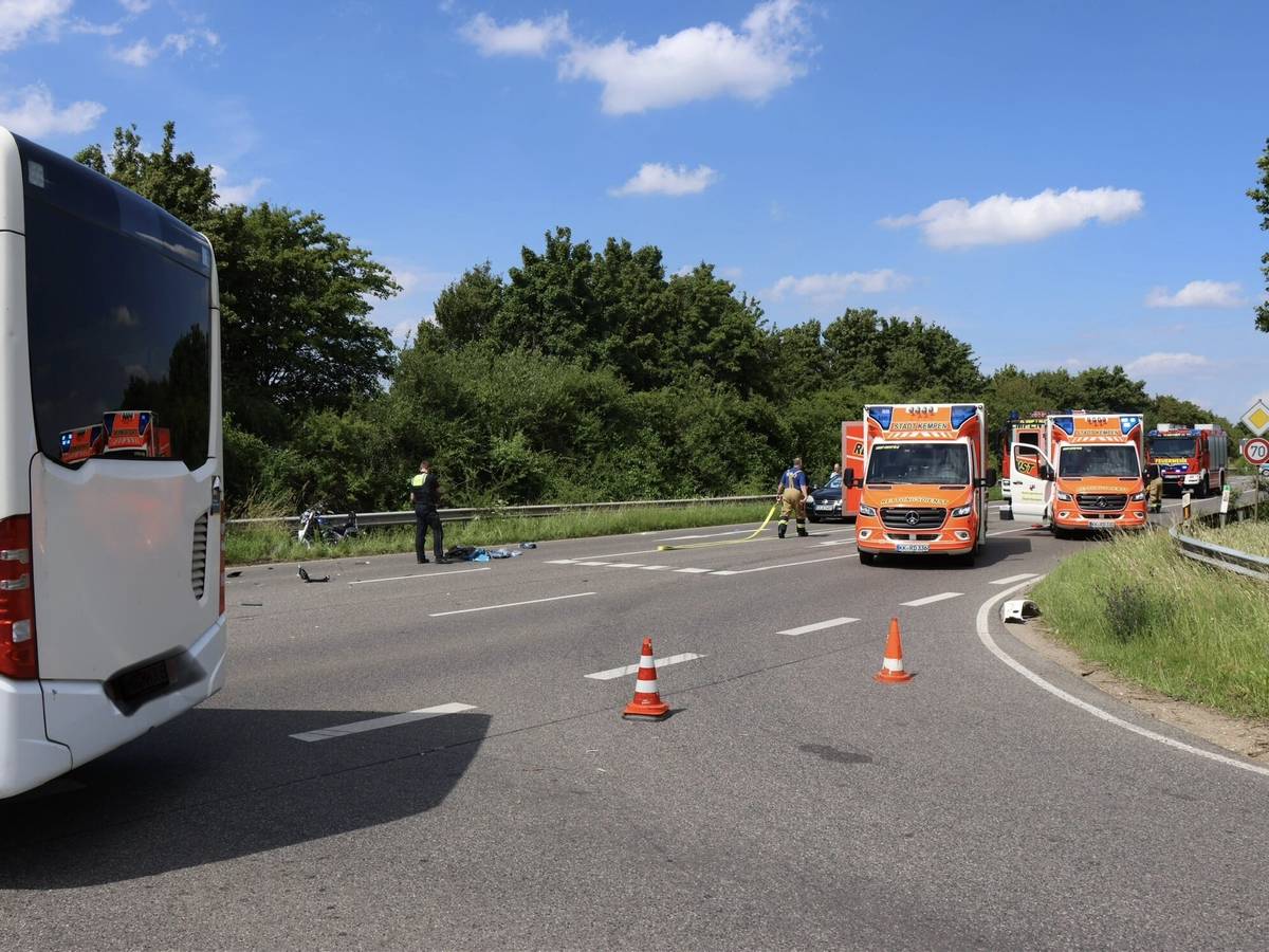 68-jähriger Motorradfahrer schwer verletzt