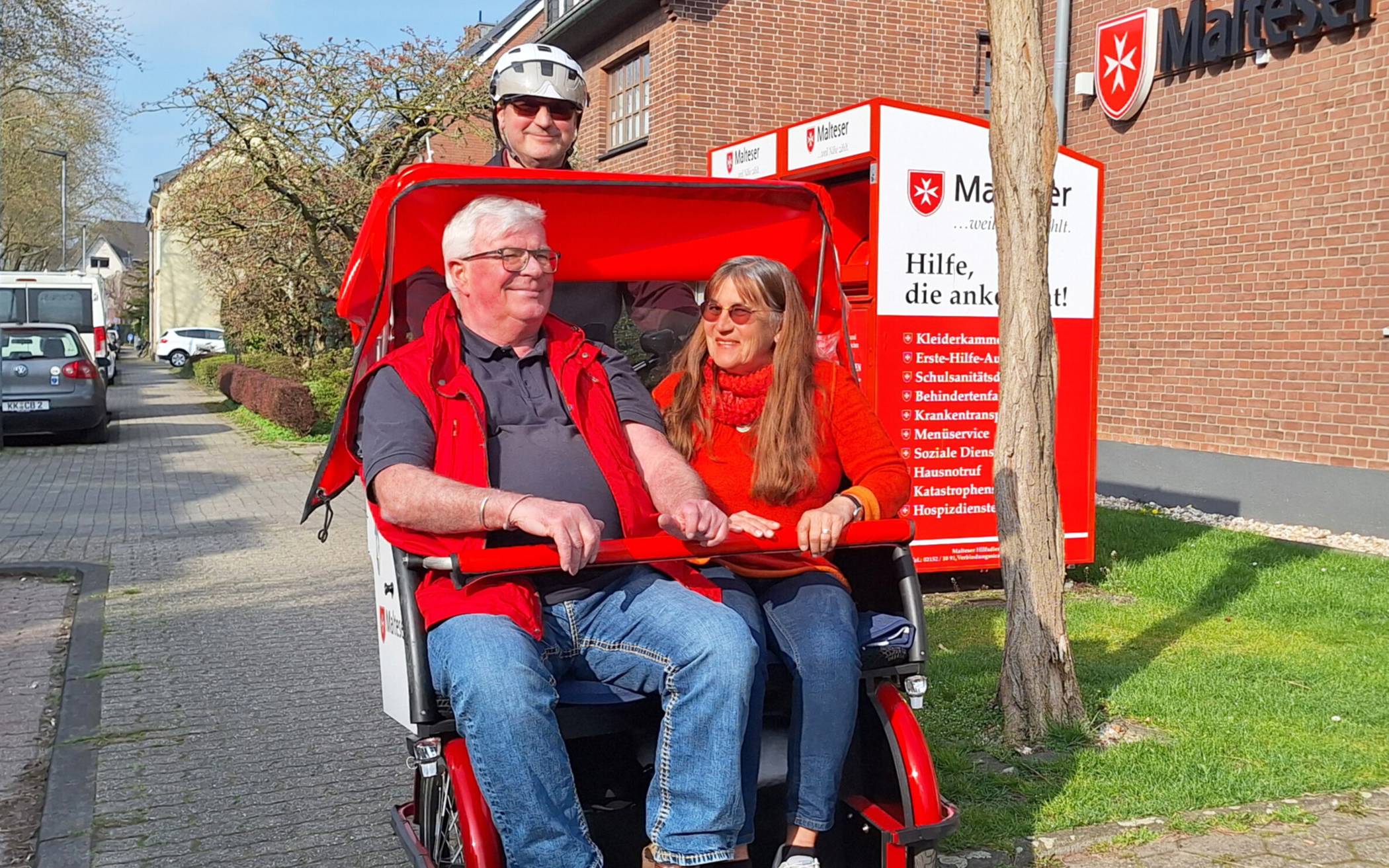 Ein beliebtes Malteser-Angebot: Der kostenlose Rikscha-Fahrdienst erfreut von Frühjahr...