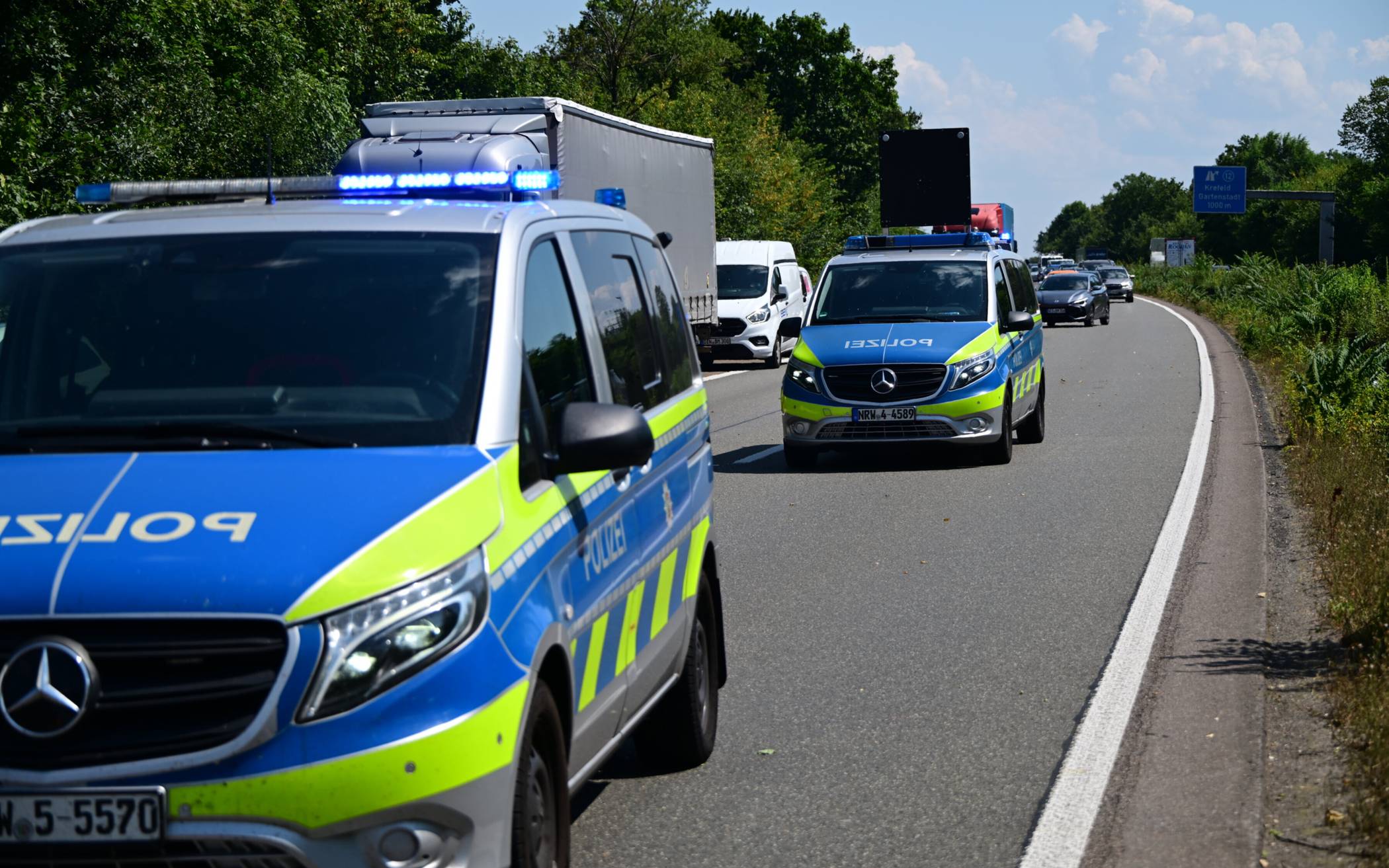 Verkehrsunfall auf der Autobahn 57