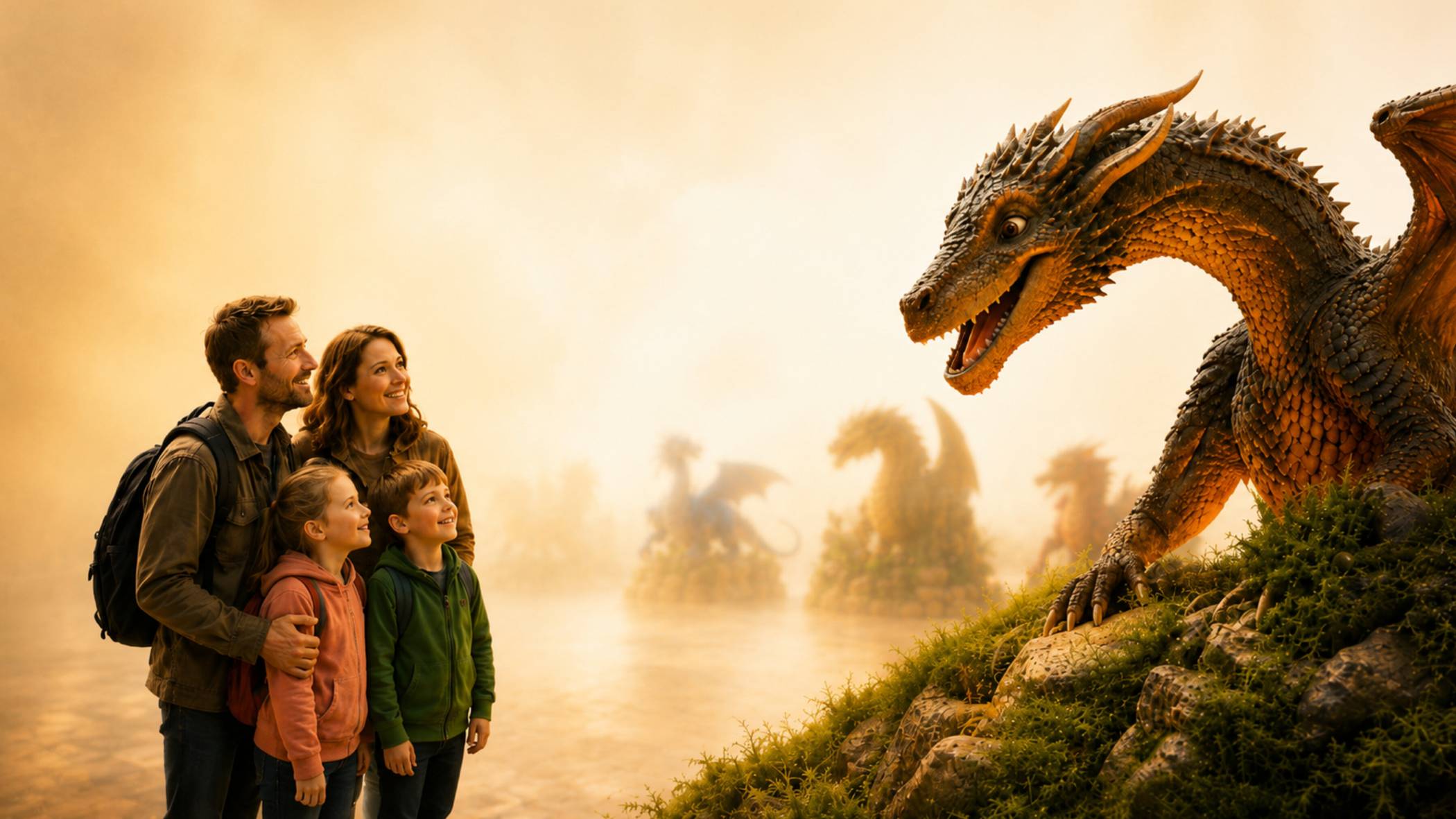 Die spektakuläre Familienausstellung „Drachenhöhle“ ist vom 17. Juli bis 13. September in der NEW Box zu sehen.  