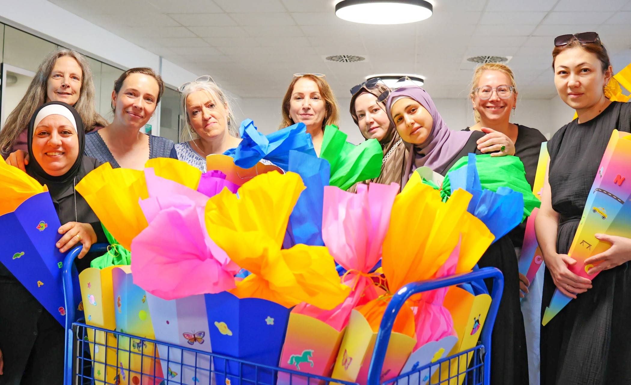 Nicole Gangolf (hinten links) und Milena