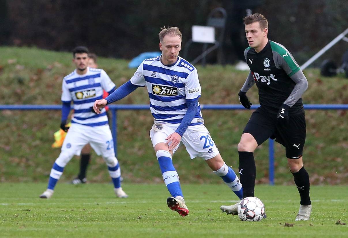 MSV-Neuzugang Havard Nielsen bekam gegen den FC Groningen viel Spielpraxis.