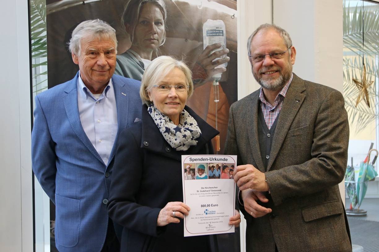 800 Euro für das Medikamentenhilfswerk