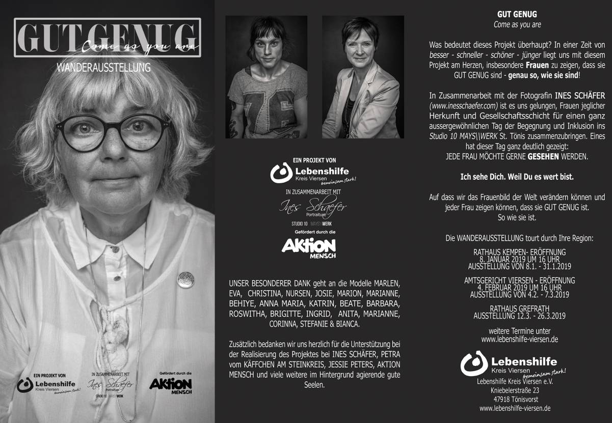 Wer eine Behinderung hat und wer nicht, war bei diesem Fotoshooting unwichtig. Es sind Frauen, die den Mut haben sich zu zeigen und damit der Öffentlichkeit zurufen: „Wir sind gut genug!"