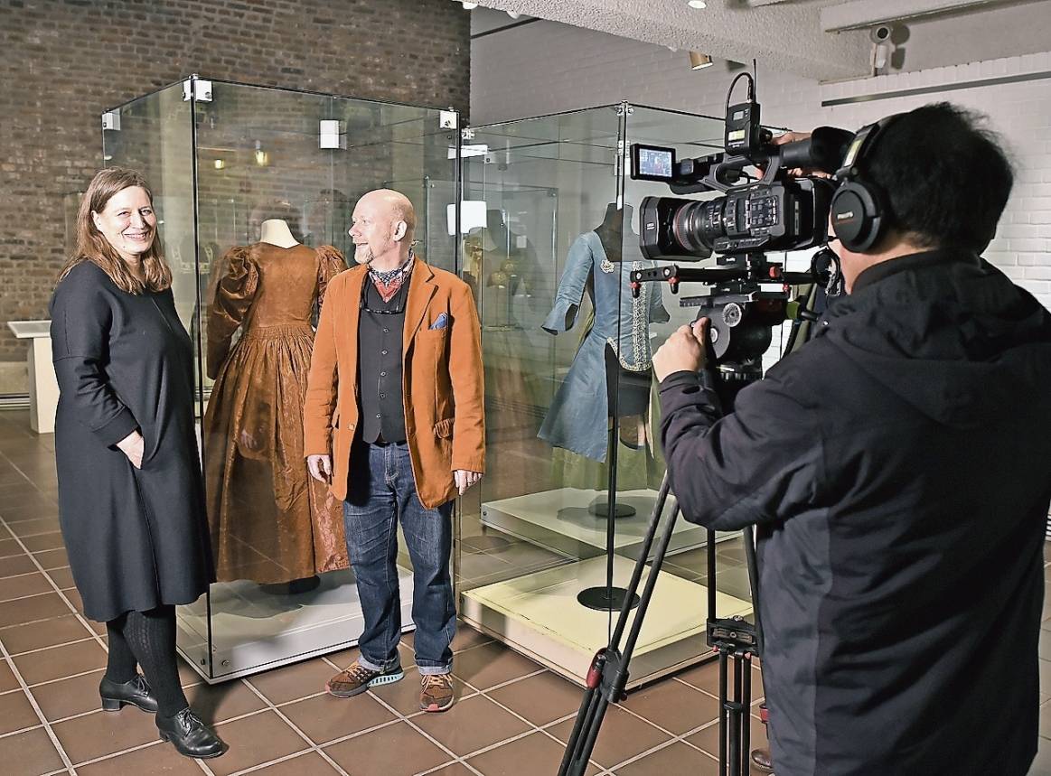 Chinesisches TV berichtet aus Textilmuseum