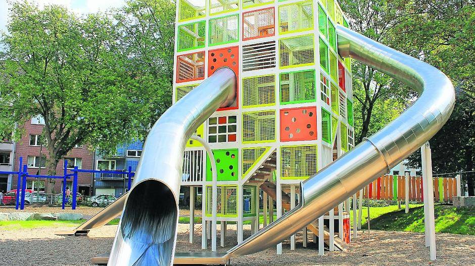  Auf seinen vier Ebenen hat der neue Klettercubus richtig viel zu bieten. Auch an die Sicherheit wurde gedacht. 