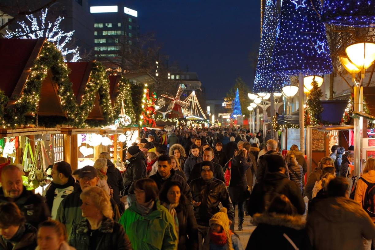  Weihnachtsmarkt in Duisburg: Im vergangenen Jahr kamen etwa zwei Millionen Besucher. 