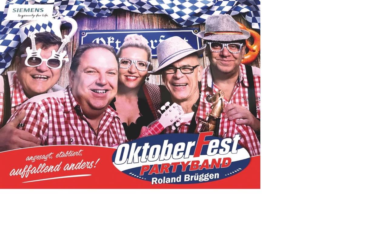  Angefangen mit bayrischen Oktoberfest-Klassikern, über internationale Schlager und all den beliebten Gassenhauern zum mitsingen enden die Auftritte der Roland Brüggen Band immer in mitreißender Partystimmung. 