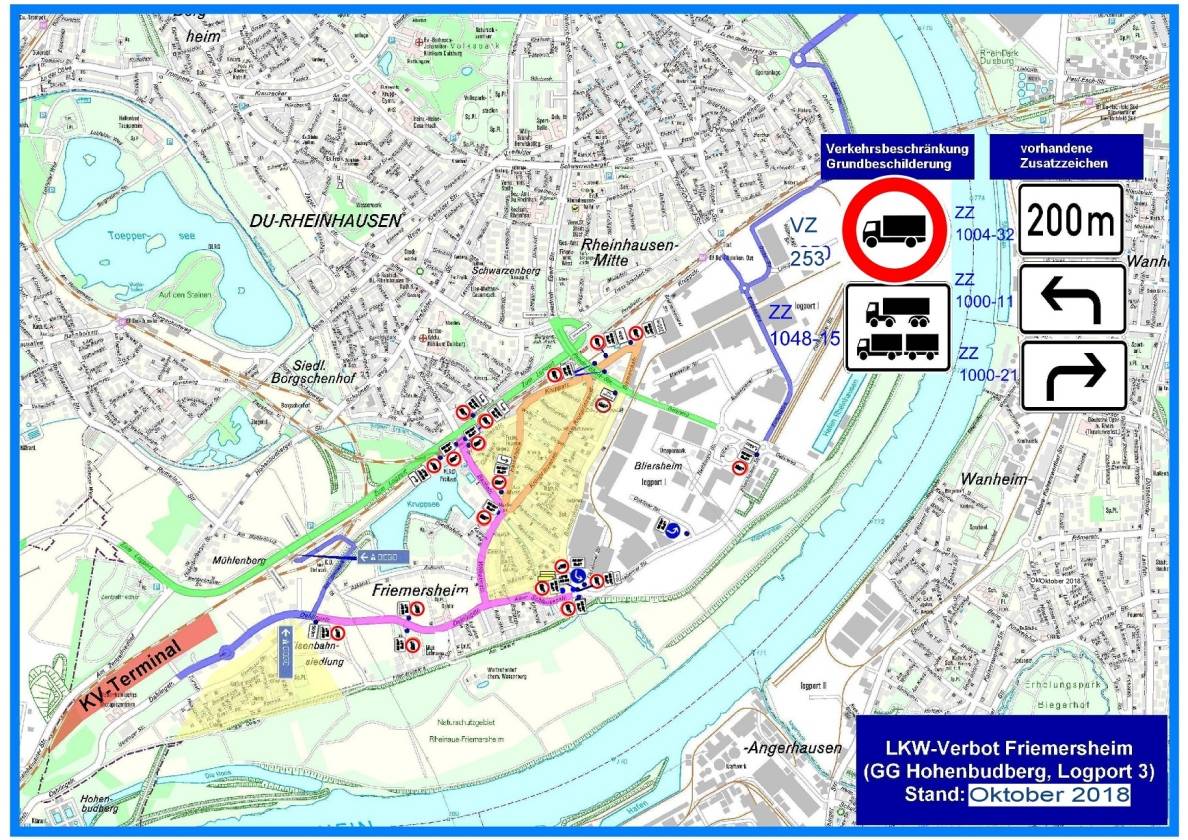 Im Plan sind die neuen Verbotsschilder eingezeichnet.