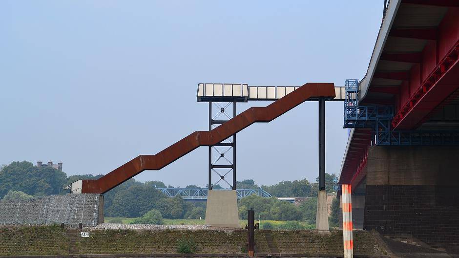 Die Aussichtsplattform kann betreten werden, die „Haniel-Treppe“ weiterhin nicht.