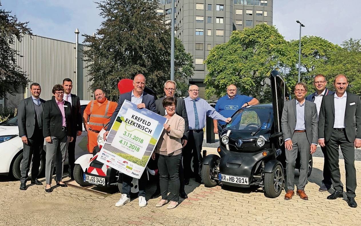 Die Werbegemeinschaft Krefeld und ihre Partner freuen sich schon jetzt auf die Premiere von „Krefeld elektrisch“.