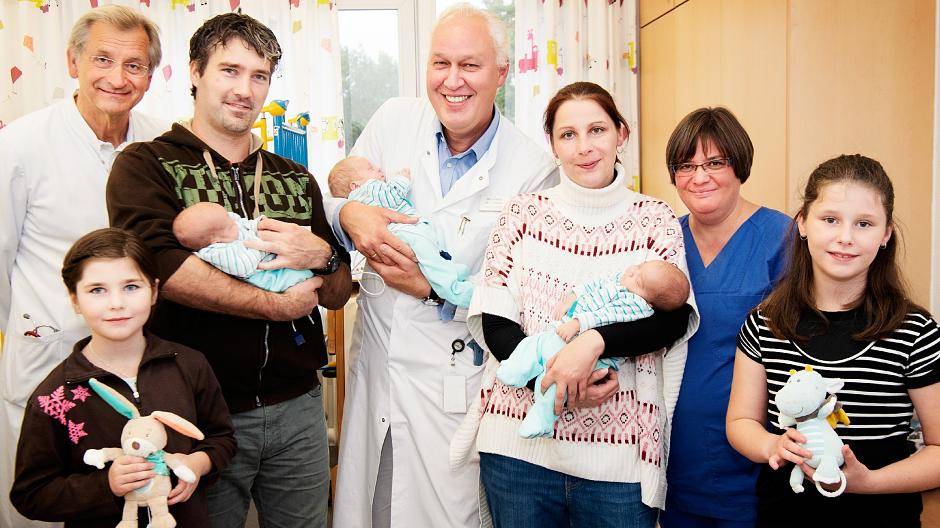 Drillinge im Krankenhaus Bethanien