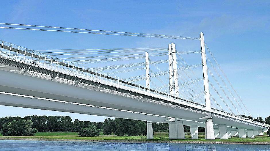 So soll sie mal aussehen: Die neue A 40 Brücke von Neuenkamp nach Homberg. Grafik. Deges