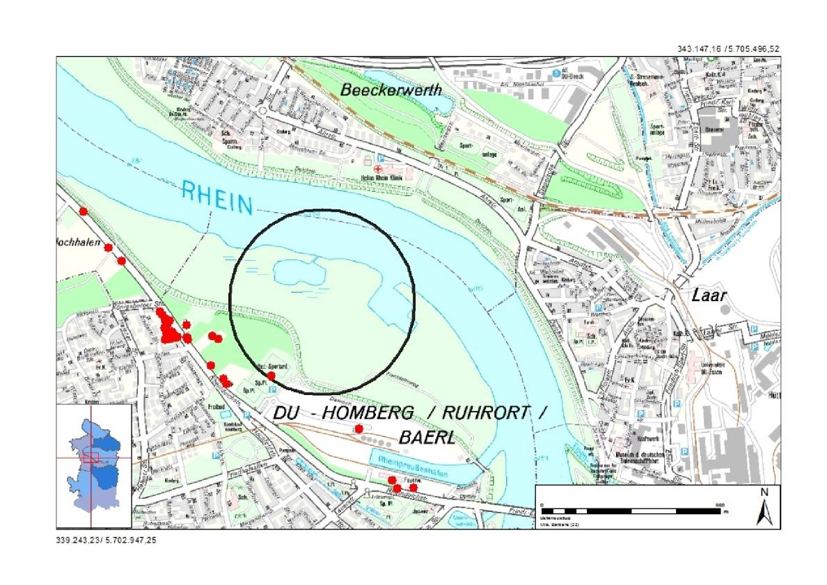 Bombenfund in Homberg am Rhein