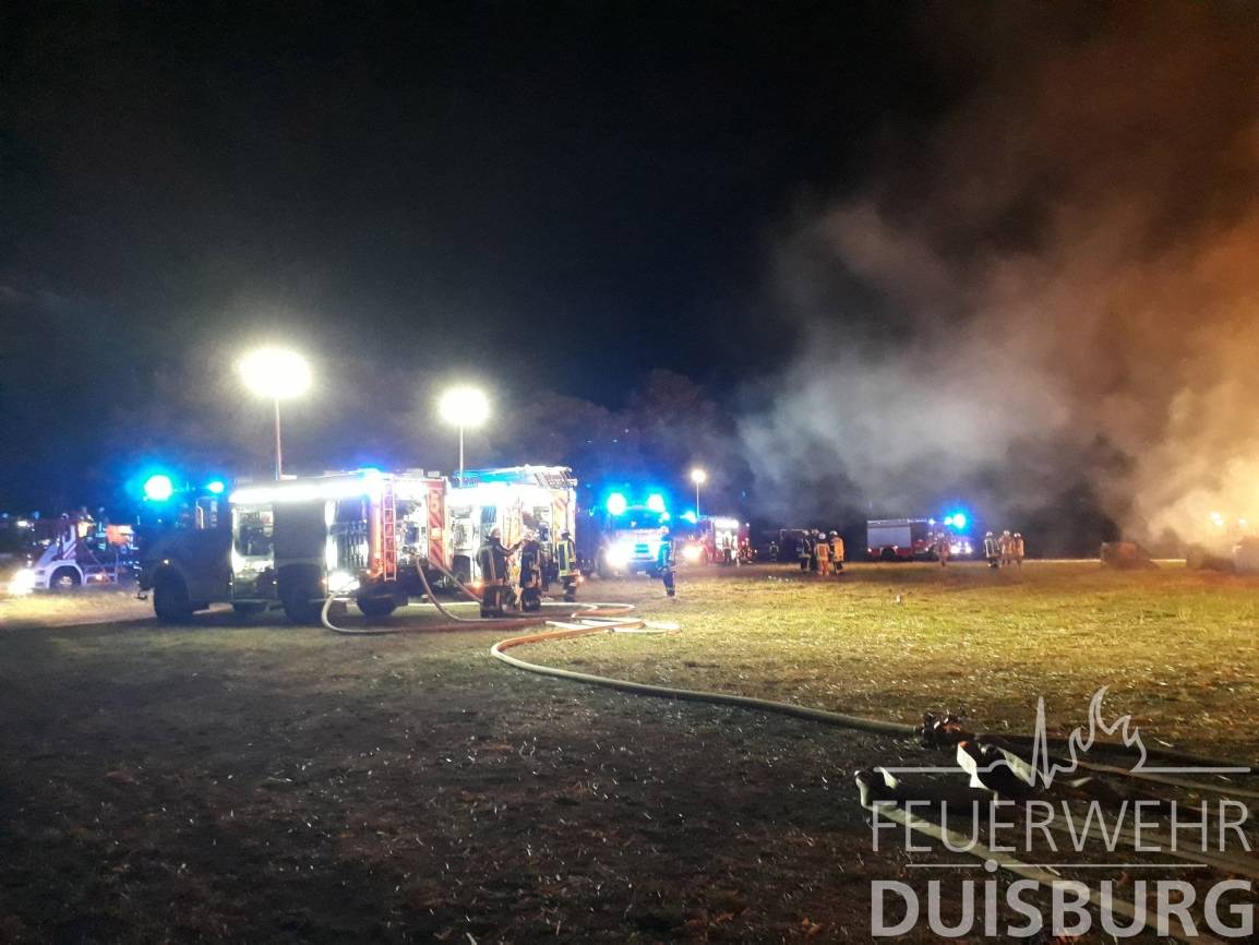 160 Kräfte bekämpften das "Strohfeuer"
