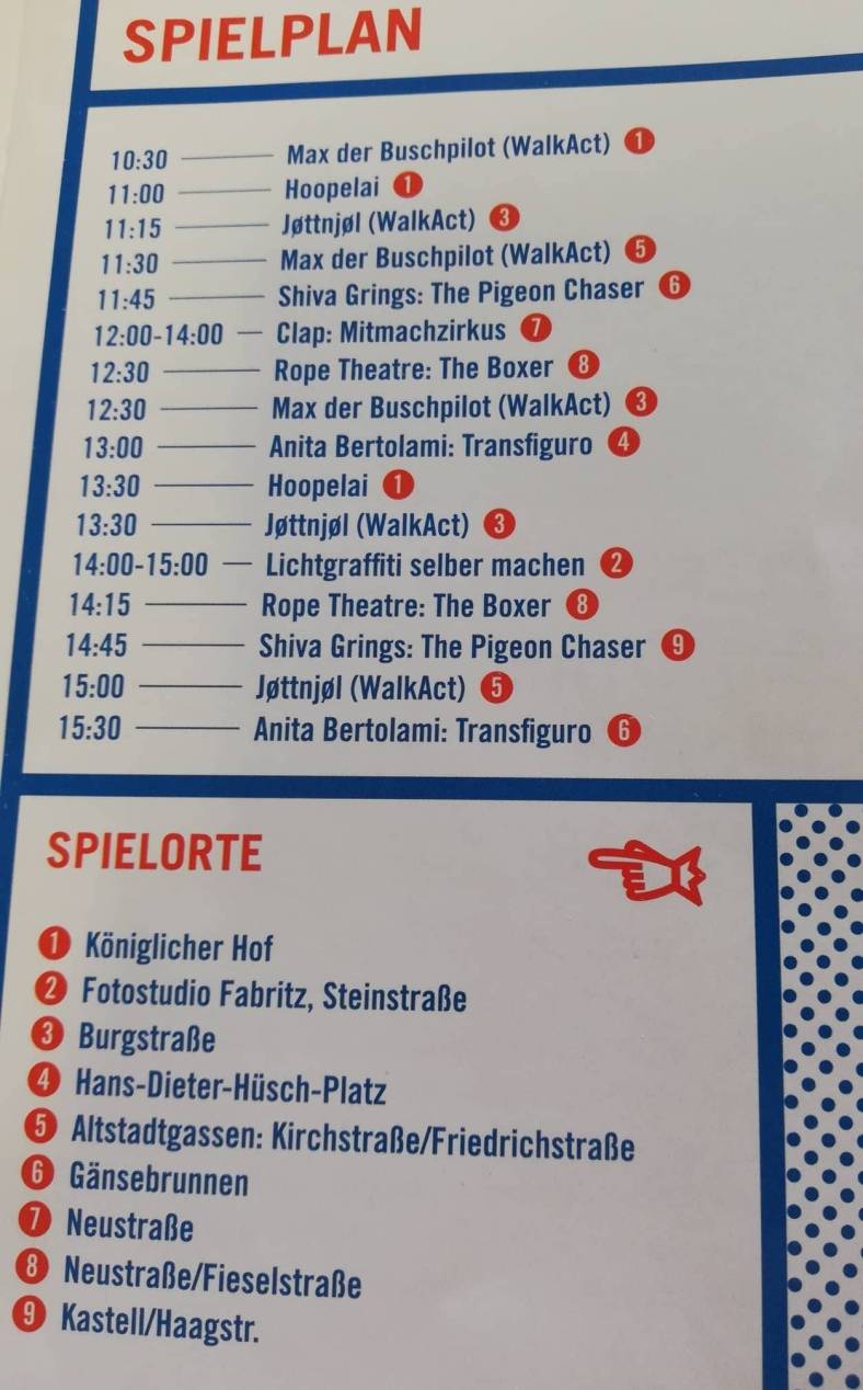  Wer ist wann und wo zu sehen? Bitte auf das Bild klicken. 