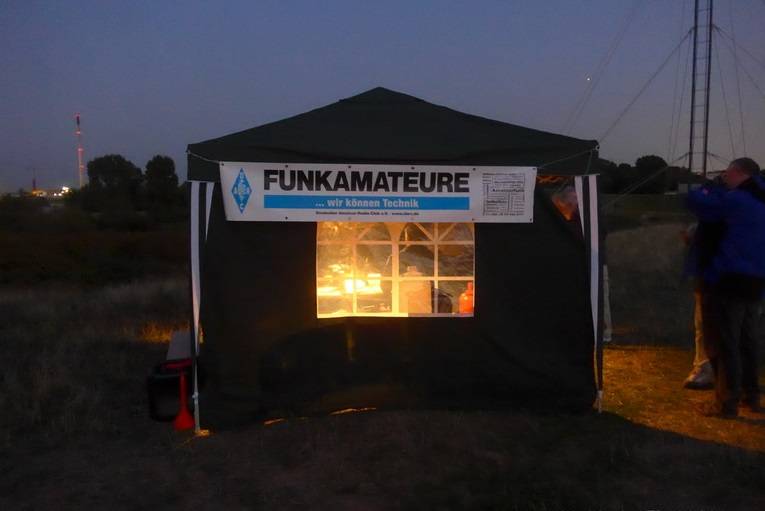 Das „Küchenzelt“ - die Amateurfunker waren Tag und Nacht rundum versorgt.