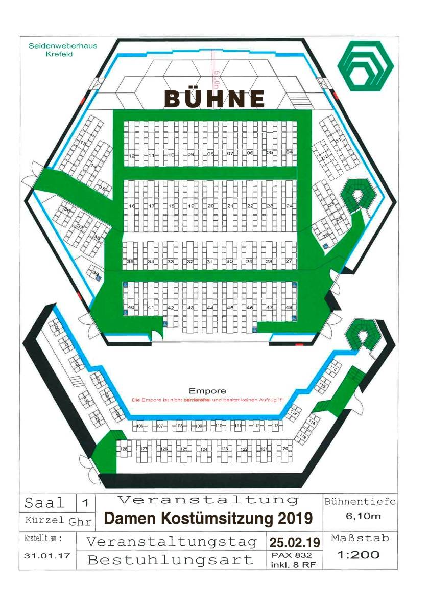 Damensitzung nach jecker Pause