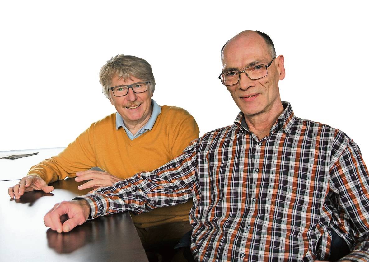  Friedhelm Nitschke (r.) mit seinem Job-Paten Wolf Bachmann, mit dem er über ein Jahr zusammenarbeitete. 