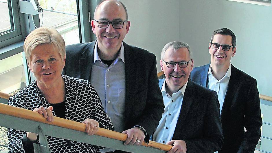  Warten auf Ideen und erste Konzepte: (vl) Dr. Ute Günther, Andrée Schäfer, Ralf Meurer und Arne Paul Oltmann hoffen auf viele Gäste beim nächsten „BA(A)Rsucess“ am 23. April, 18 Uhr im Neudorfer Technologiezentrum Tectrum. 