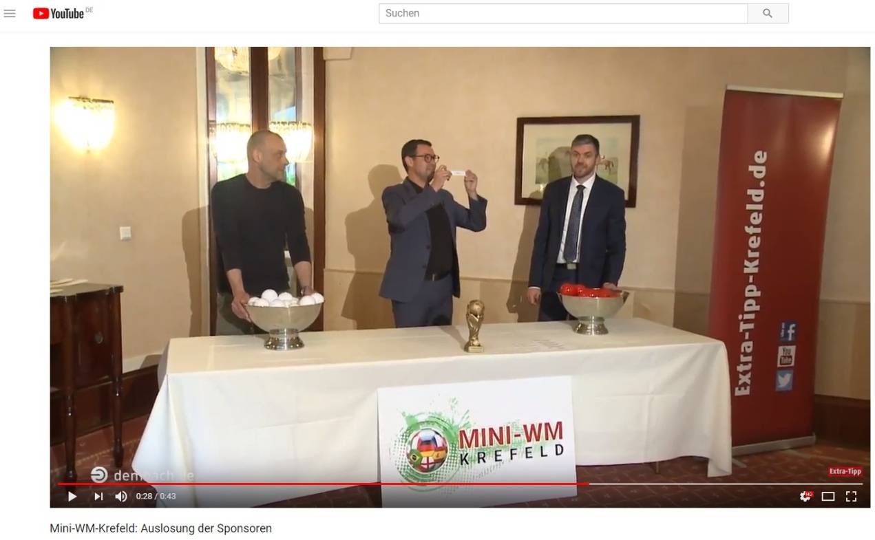 Stimmungsvolle Sponsoren-Auslosung als Video