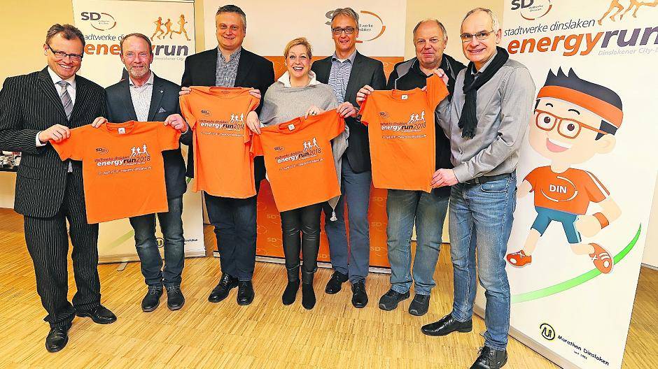 Michael Heidinger, Manfred Feldkamp, Josef Kremer und die energyrun-Sponsoren freuen sich auf den Lauf.