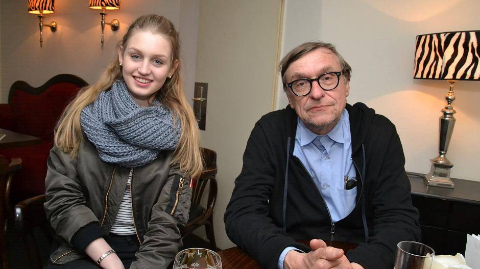  Greta Sophie Schmidt und Adolf Winkelmann beim Interview im Filmforum. 