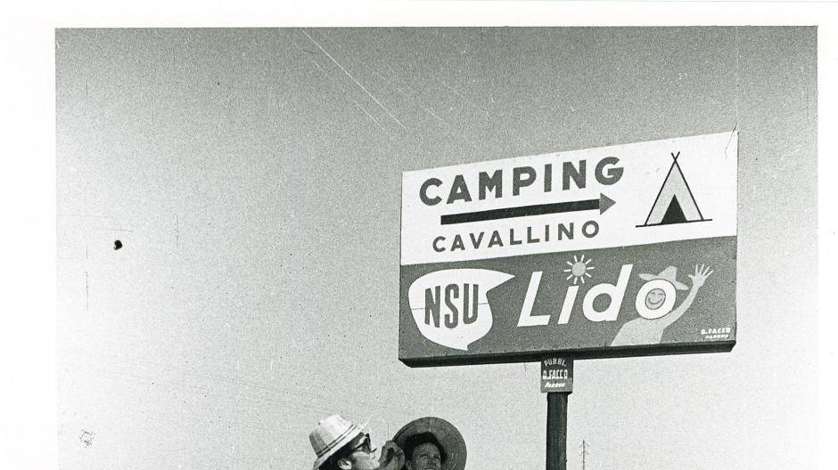 NSU-Mitarbeiter fuhren schon früh an den NSU Lido in Italien — manche sogar auf ihrer...