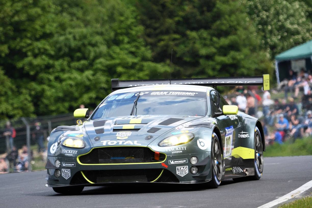 Platz drei für den Aston Martin Vantage GT3 mit den Fahrern Maxime Martin, Marco Sorensen, Nicki Thiim und Darren Turner.