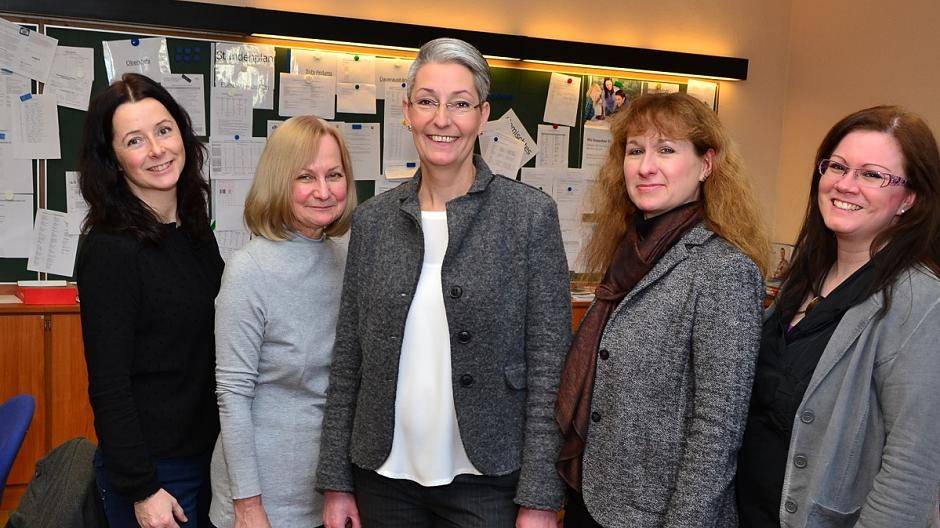 Die erweiterte Schulleitung des Max-Planck-Gymnasiums (v.l.): Dr. Isabel Wahser, Kornelia Kluge-Mimmack, Direktorin Gabriele Rüken, Kirsten Müller-Normann und Ruth-Maria Sonntag.