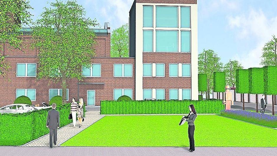  Eine Einfassung der Alten Fabrik mit intensiver Begrünung ist geplant. Das Areal ist in drei Planbereiche aufgeteilt (unten). 