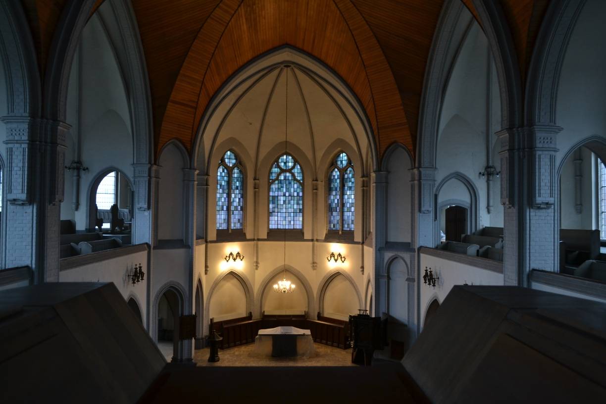 Der Bereich des Abendmahltisches (hier von der Orgel aus gesehen) gibt künftig bestimmt eine hervorragende Bühne ab.