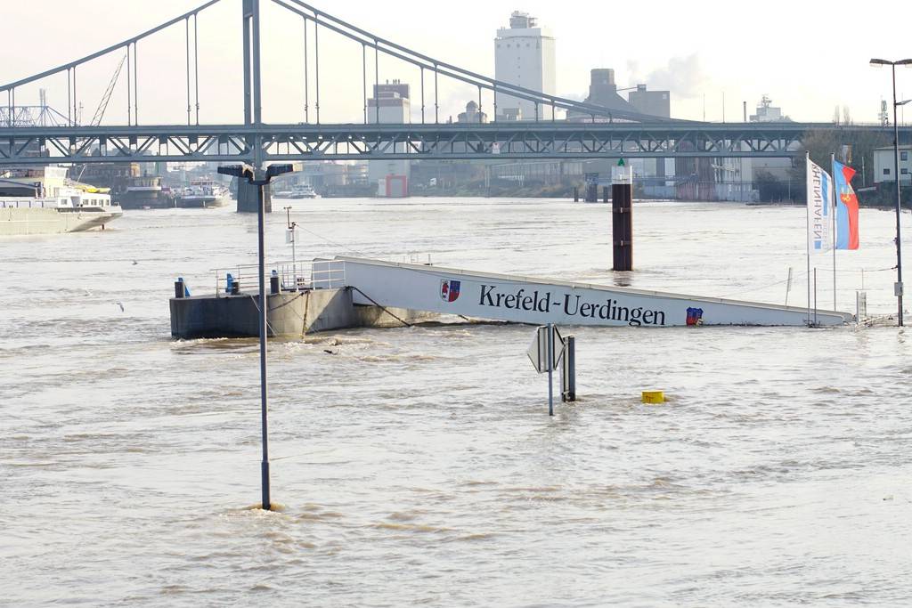 Uerdingen fürs Hochwasser gerüstet