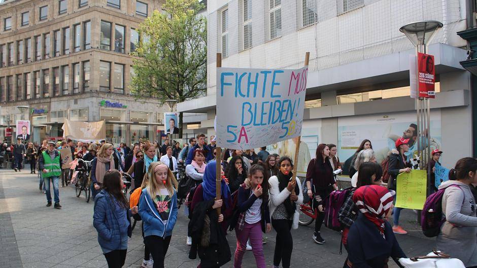 April 2017: Schüler-Demo für Fichte-Erhalt