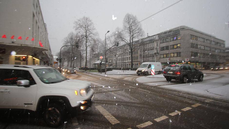 Schneetreiben in Krefeld