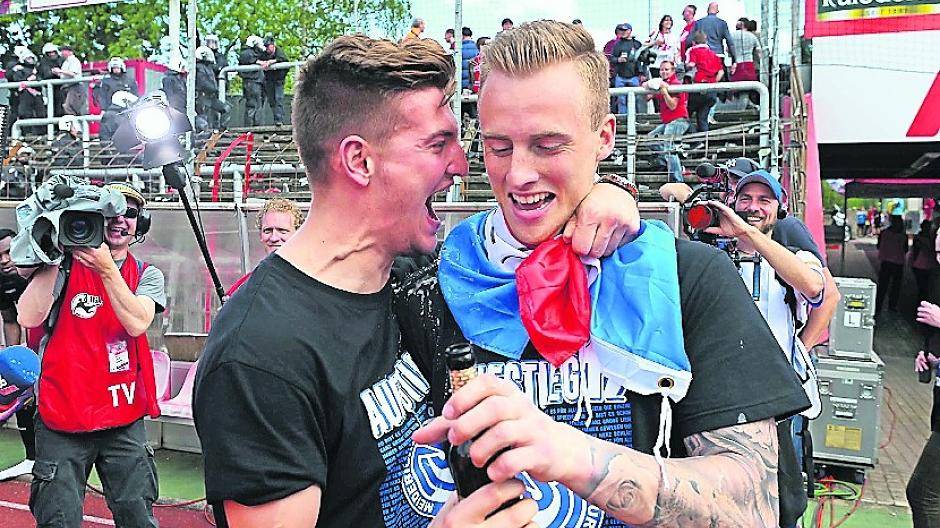 Thomas Blomeyer und Mark Flekken - ganz glücklich...