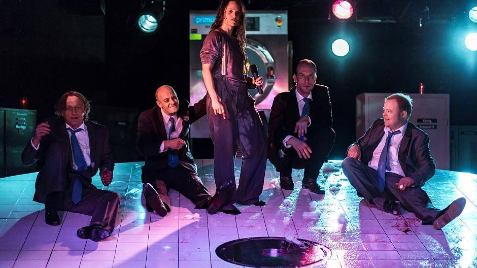  Frank Wickermann, Holger Stolz, Marissa Möller, Patrick Dollas und Matthias Heße in „Richard III.“ 