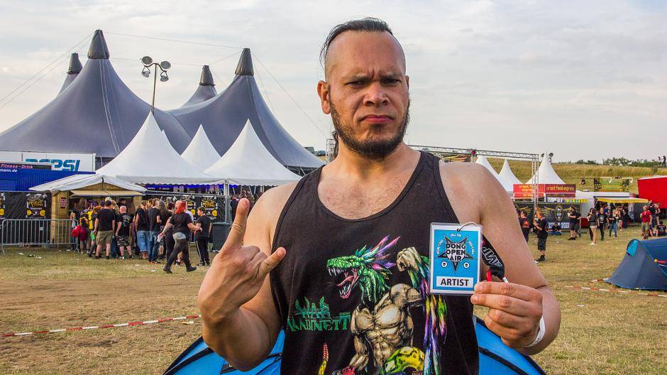 "Band zum Anfassen": Dante Diaz (War Kabinett) mischte sich das ganze Wochenende unters...