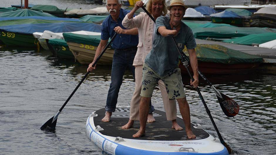  Werner von Häfen, Dagmar Bungardt und Roger Theyssen (v.l.) sind schon in Turnierform. 