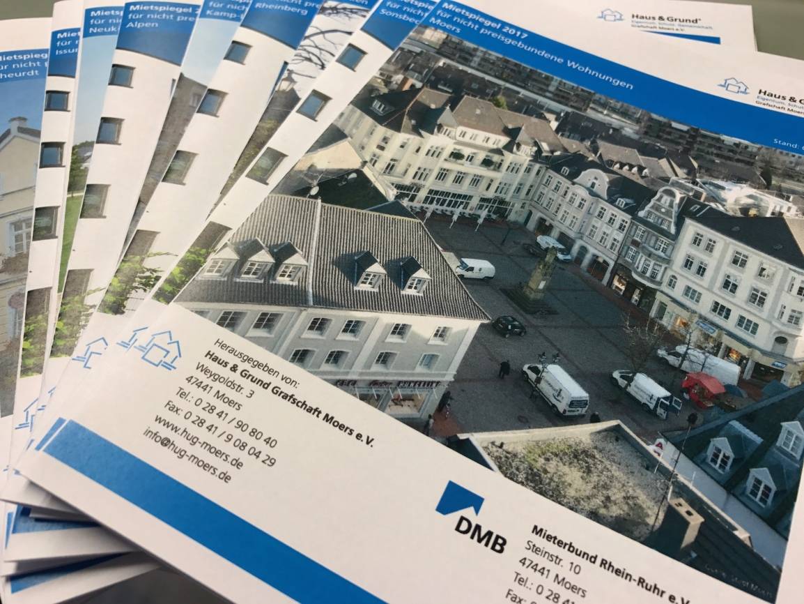 Mietspiegel 2017 vorgestellt: "Mieten in Moers steigen moderat"