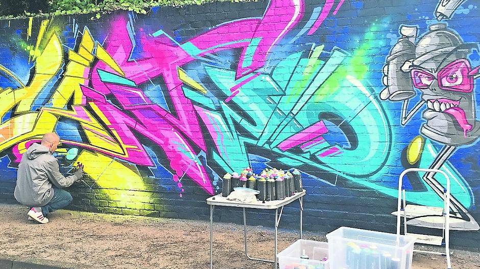  „CanTwo“ war die große Attraktion im vergangenen Jahr. Diesmal ist sein Kumpel „Atom“ beim Urban Arts-Festival dabei. 