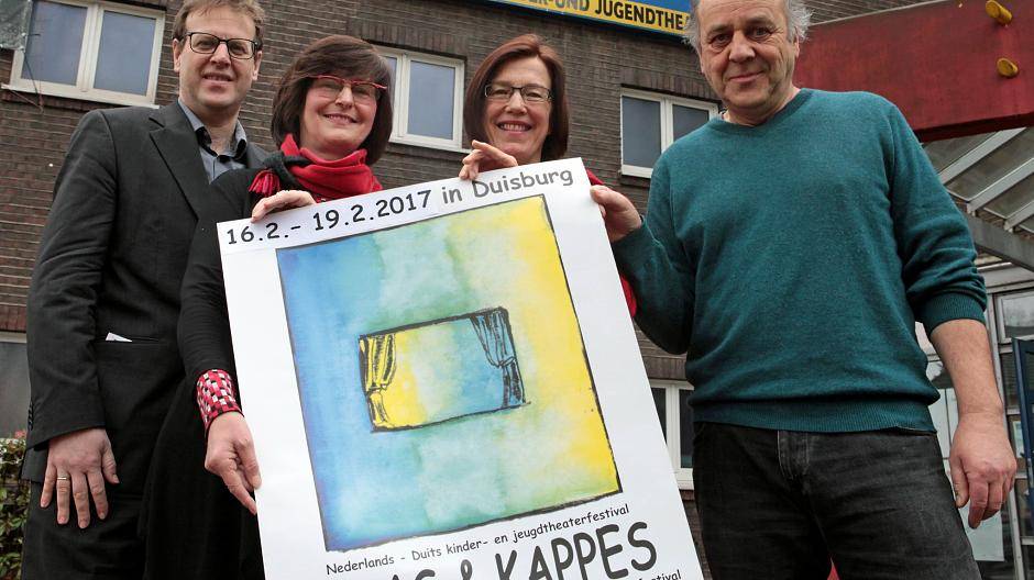 Im Bild (vl): Michael Steindl Intendant Schauspiel.Duisburg, Elke Bruckmann Kindertheater „Der Spielkorb“, Anja Klein und Helmuth Hensen beide Kommatheater.