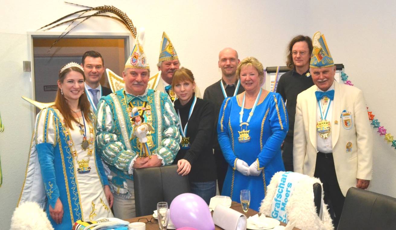 Närrischer Besuch in der Redaktion